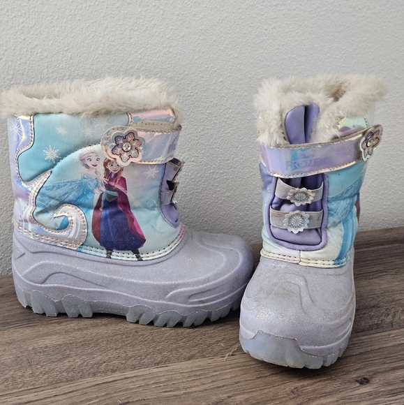 Disney Frozen Kids' Winter Boots - Purple and Blue - Picture 1 of 7